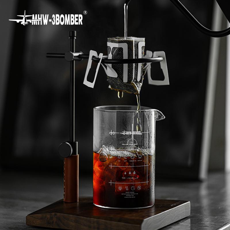 MHW-3BOMBER轰炸机咖啡壶 玻璃分享壶 带刻度滴滤式手冲器具360ml