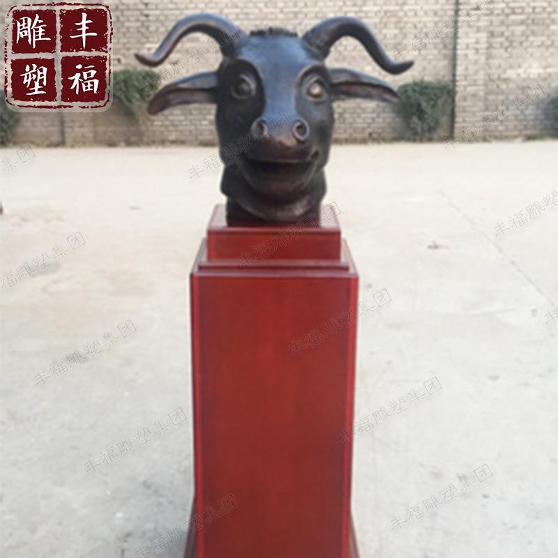 仿圆明园铸铜十二生肖铜像喷泉雕塑 铜动物兽首铜兽头吐水摆件