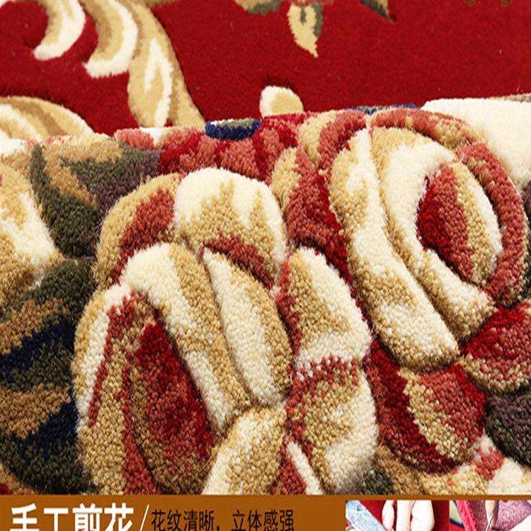 欧式客厅地毯茶几毯卧室人工雕花会议室会客厅传统花型雕花地毯