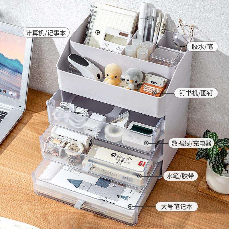友耐抽屉式书桌文件杂物置物盒子宿舍公室桌面收纳盒收纳神器