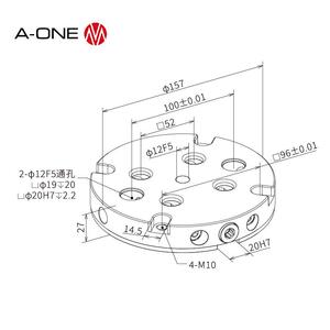 A-ONE夹具快换装置零点定位单工位板 工件夹具手动零点快换盘