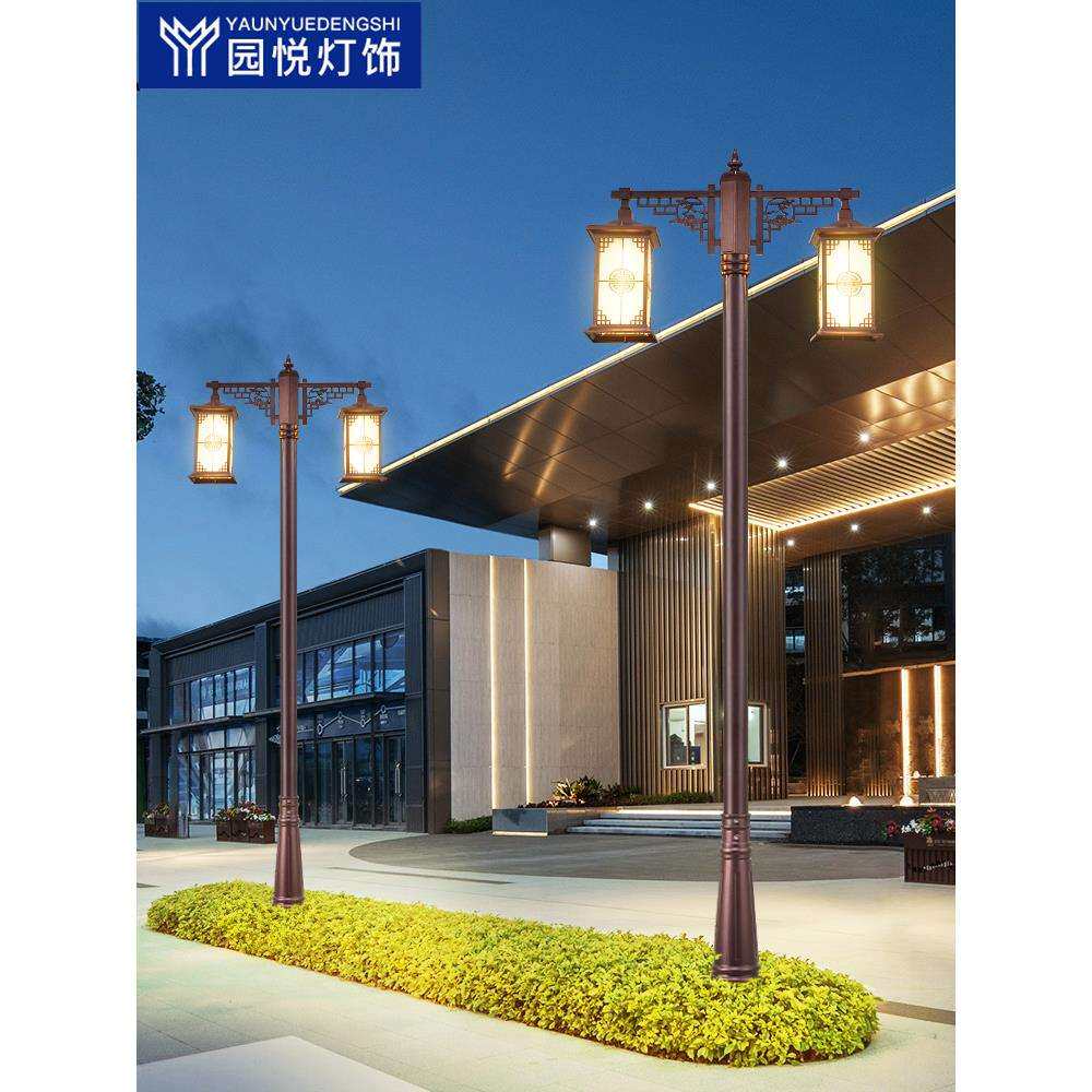 LED路灯家用户外防水庭院灯3米花园别墅草坪室外小区高杆欧式复古