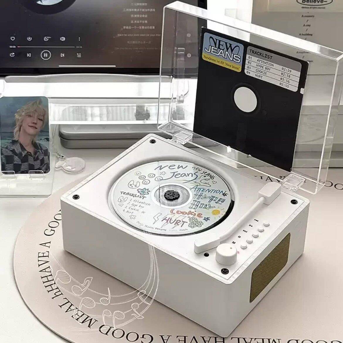 复古CD机听专辑光碟光碟播放器多功能高音质蓝牙音响Kpop生日礼物
