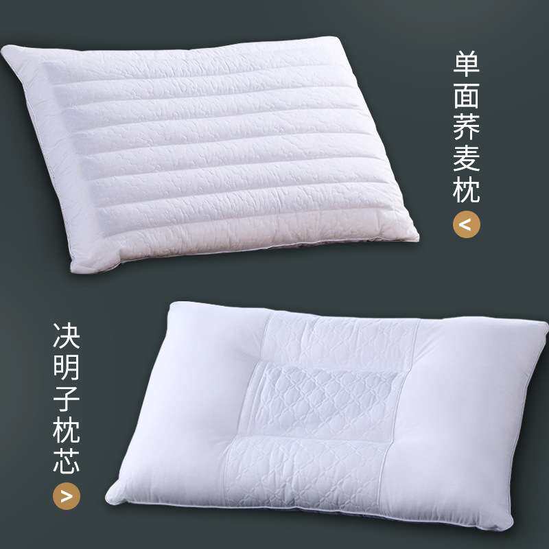 康乃馨五星级酒店床上用品全棉决明子保健枕荞麦枕头单人双人枕芯