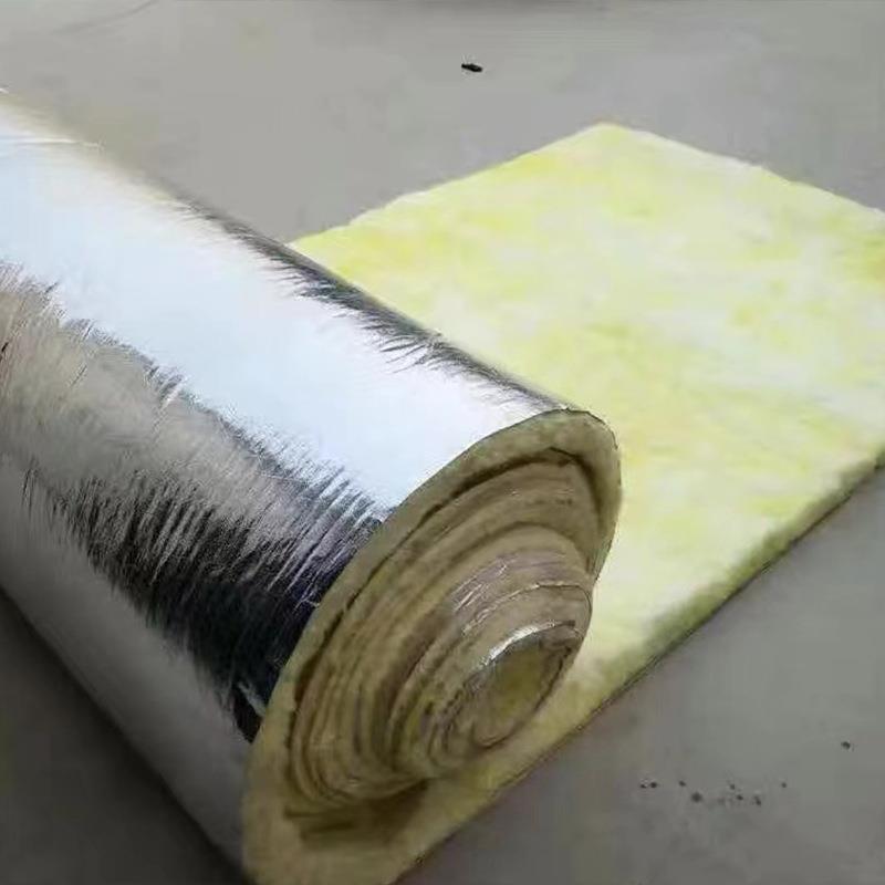 防火离心玻璃棉卷毡钢大棚厂房屋顶隔热铝箔卷毡保温保温棉
