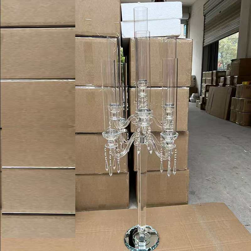 欧式九头欧式水晶烛台 婚庆气氛装饰品 创意浪漫蜡烛台客厅摆件