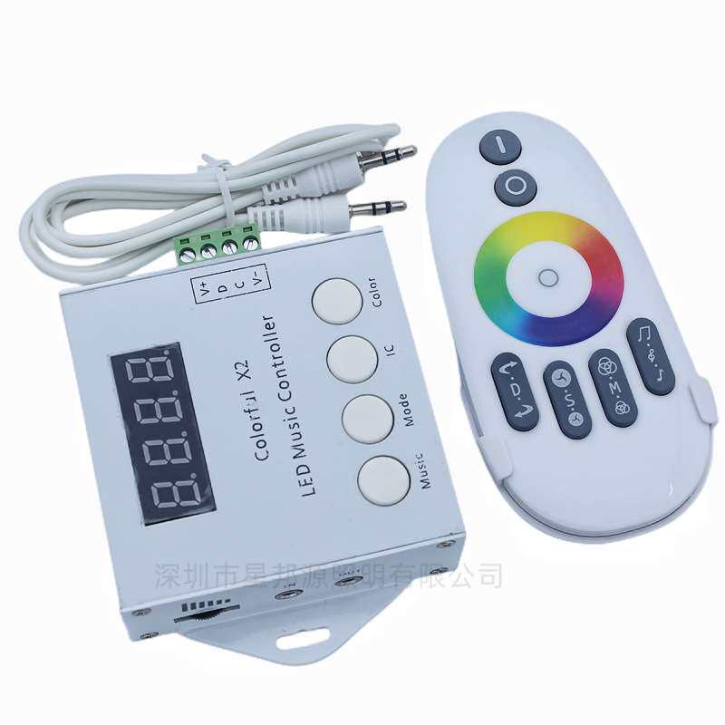 Colorful X2幻彩音乐控制器WS2811/1903/6803全彩灯带声控触摸12V