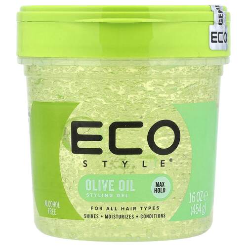 Eco Style,造型凝胶，强韧定型，适合各种发质，橄榄油，16 盎司4
