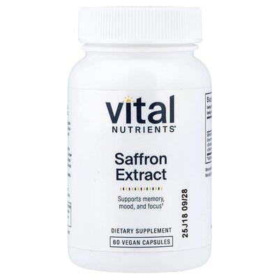 Vital Nutrients,番红花提取物，60 粒全素胶囊（每粒胶囊 15 毫