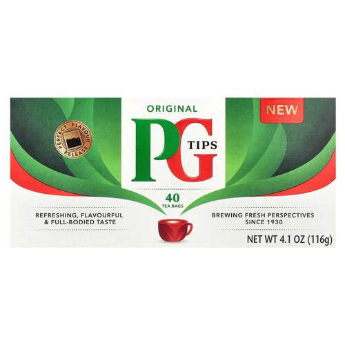 PG Tips,原味茶，40 茶包，4.1 盎司（116 克）