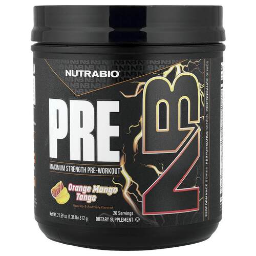 Nutrabio Labs,锻炼前，橙子芒果探戈，1.34 磅（612 克）