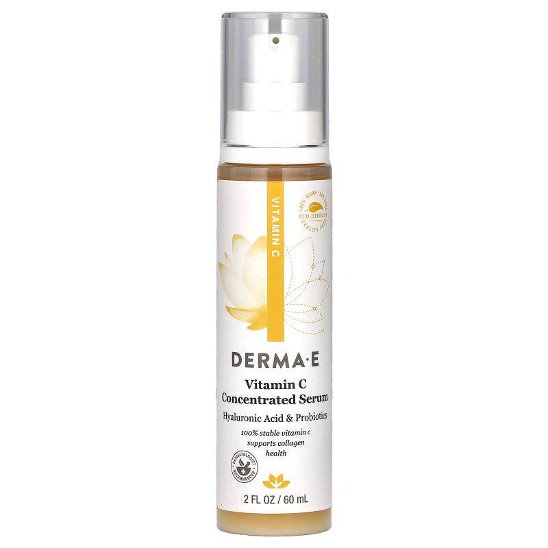 DERMA E,维生素C浓缩精华透明质酸益生菌