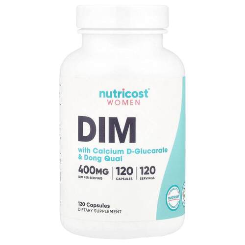 Nutricost,女性，DIM 和 D-葡萄糖二酸钙及文无，120 粒胶囊