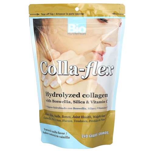 Bio Nutrition,Colla-Flex水解胶原蛋白、乳香、硅石、维生素 C，