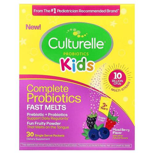 康萃乐,Kids, Complete Probiotics Fast Melts, 3+ Years, Mixed