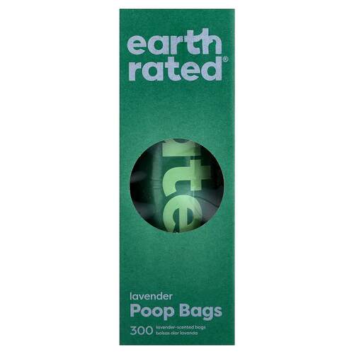 Earth Rated,狗粪收集袋，熏衣草香味，300 个