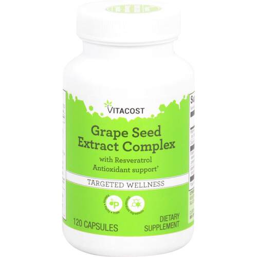 Vitacost,Grape Seed Extract Complex With Resveratrol, 120 Ca