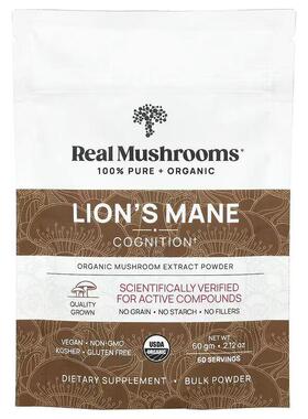 RealMushrooms有机猴头菇提取物认知散装粉天然植物提取可冲饮