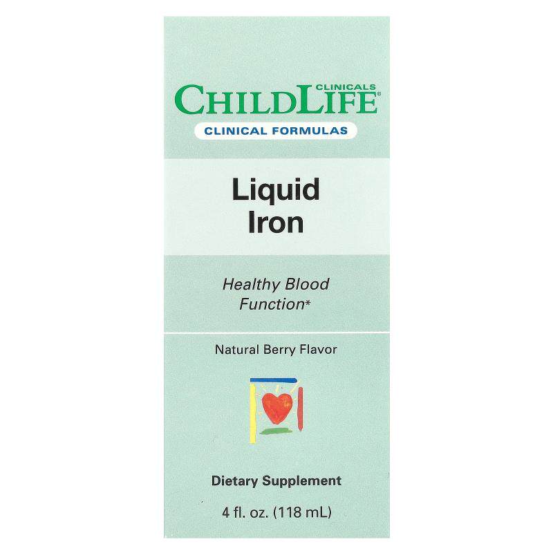 Childlife Clinicals,液体铁，天然浆果味