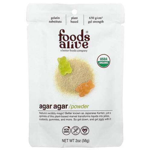 Foods Alive,全素琼脂粉，植物基明胶，2 盎司（56 克）