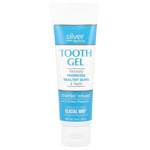 American Biotech Labs,Silver Biotics®，洁牙凝胶，冰川薄荷味4