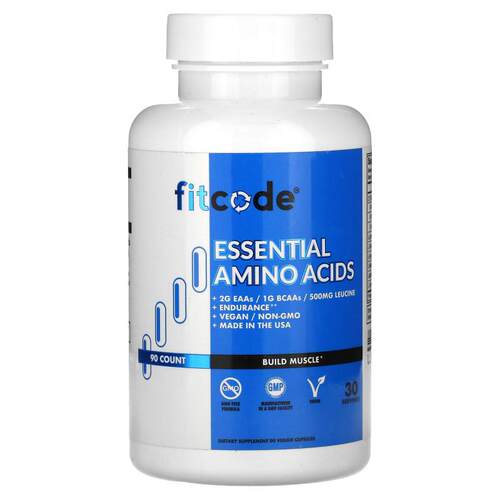 fitcode,必需氨基酸，90 粒素食胶囊