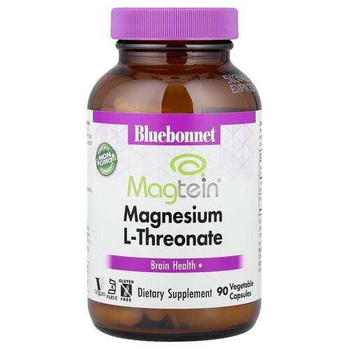Bluebonnet Nutrition,Magtein® L-苏糖酸镁，90 粒素食胶囊（每