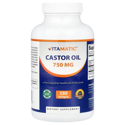 Vitamatic,蓖麻油，750 微克，180 粒软胶囊