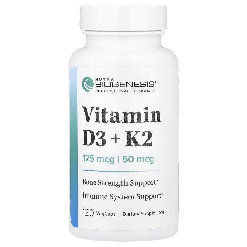 Nutra BioGenesis维生素D3+K2维生素 D3 与 K2早间恬静惬意相伴