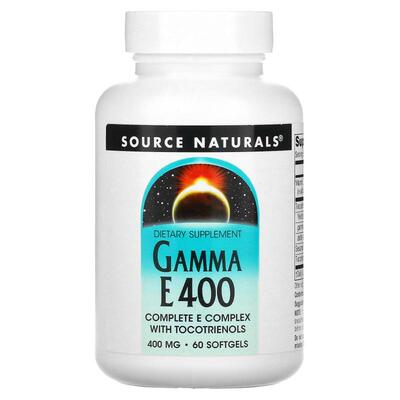 源美,Gamma E 400，含生育三烯酚的复合维生素 E，400 毫克，60