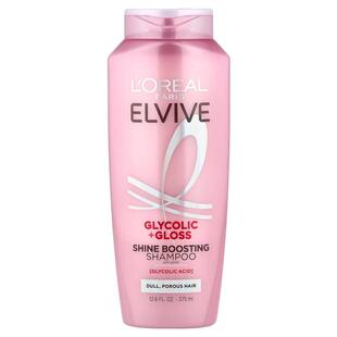 欧莱雅,Elvive, Glycolic + Gloss, Shine Boosting Shampoo, Dul