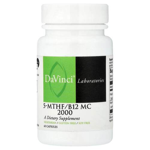 DaVinci Laboratories,5-MTHF/B12 MC 2000，60 粒胶囊
