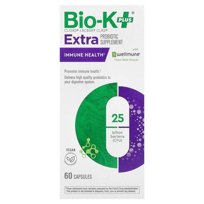 Bio-K+,Extra Probiotic Supplement, Immune Health With Wellmu