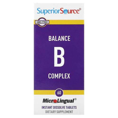 Superior Source,平衡 B 族维生素复合物，60 粒 MicroLingual 速