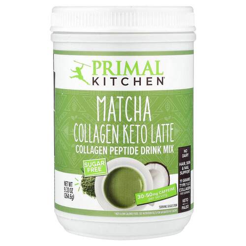 Primal Kitchen,胶原蛋白生酮拿铁，抹茶，9.33 盎司（264.6 克）