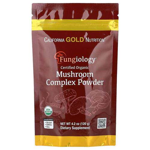 California Gold Nutrition认可有机蘑菇复合物粉多种搭配营养补