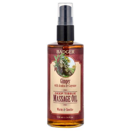 Badger,深层组织按摩油，姜与山金车和红辣椒