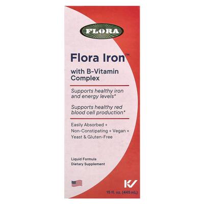 Flora,含维生素 B 铁复合物，15 液量盎司（445 毫升）