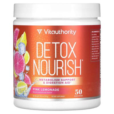 Vitauthority,Detox Nourish，粉色柠檬水味