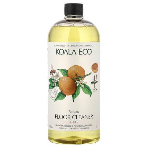 Koala Eco,天然地板清洁剂，补充装，澳大利亚柑橘与薄荷精油，33