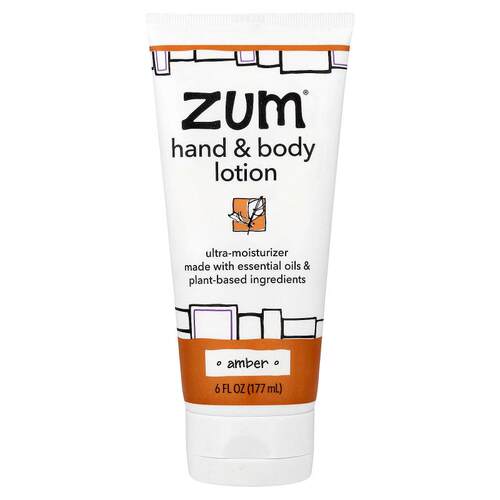 ZUM,Hand & Body Lotion, Amber, 6 fl oz (177 ml)