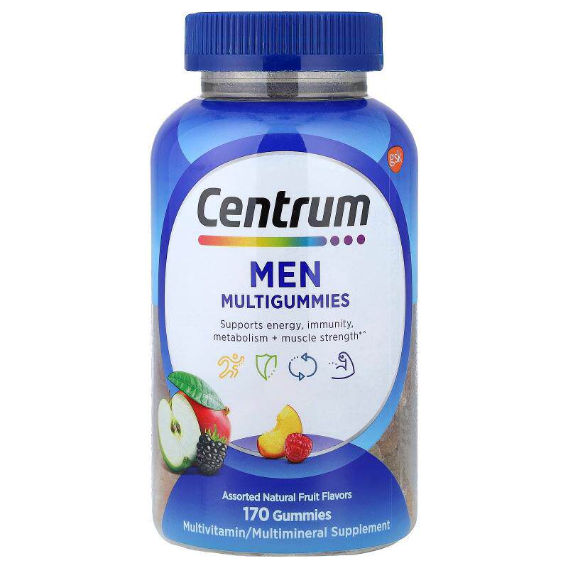 Centrum,男士专用多维生素软糖，什锦天然水果味，170 粒