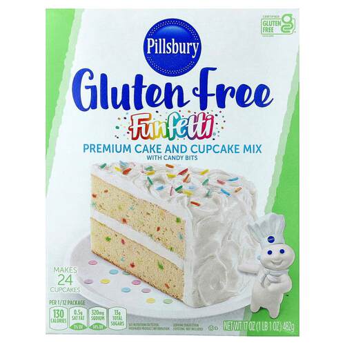 Pillsbury,Funfetti® 优质蛋糕和纸杯蛋糕糖果粒预拌粉，无麸质，