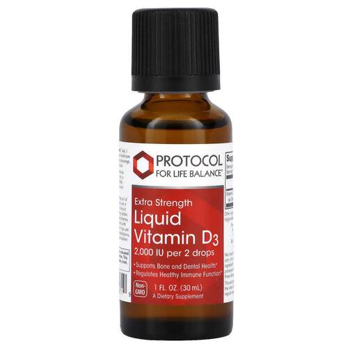 Protocol for Life Balance,液体维生素 D3，1 液量盎司（30 毫升