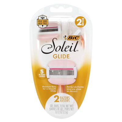 BIC,Soleil Glide，一次性剃刀，2 把