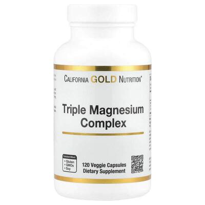California Gold Nutrition,三重镁复合物支持骨骼神经健康