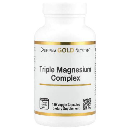 California Gold Nutrition,三重镁复合物支持骨骼神经健康