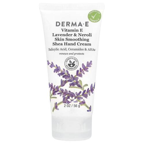 DERMA E,肌肤光滑乳木果护手霜维生素E薰衣花草和橙花油