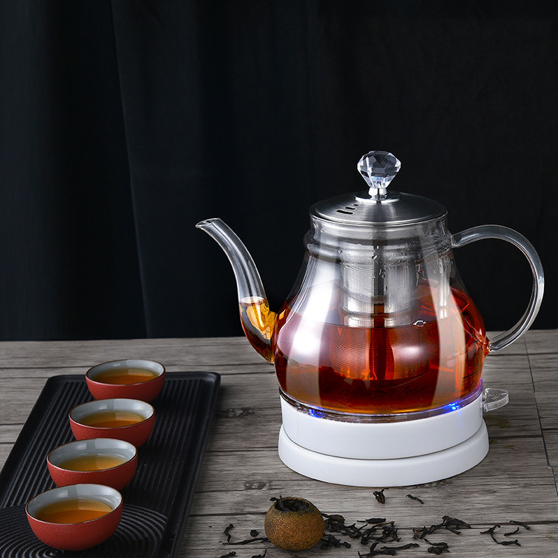 玻璃烧水壶办公家用小型煮水茶壶防干烧泡茶专用长嘴保温电热水壶