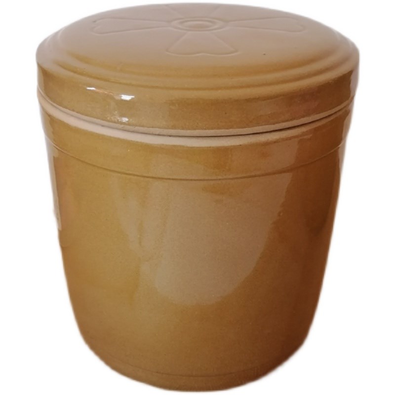 土陶瓷腌菜泡菜坛子大口带盖子圆形储物罐家用小缸酱菜腌蛋腌肉罐